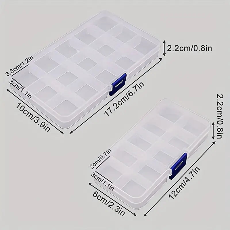 Caja Plástica Pequeña 10 compartimentos
