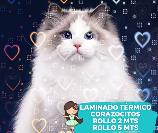 Laminado Corazoncitos 32cms ancho (2.4 Micras)