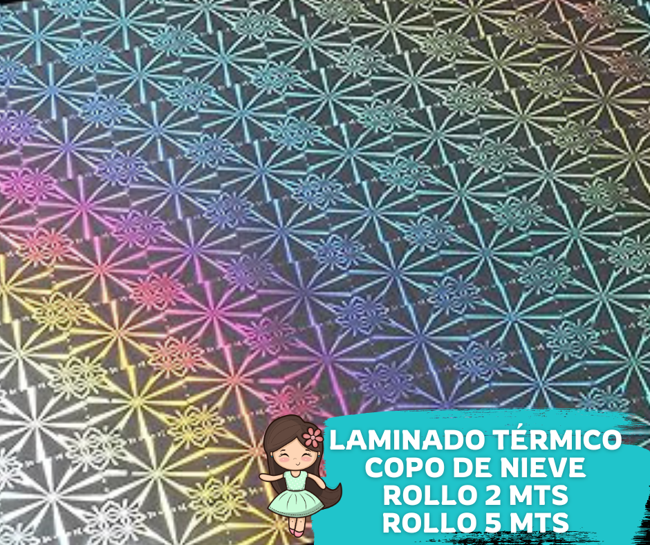 Laminado Copo de Nieve 32cms ancho (2.4 Micras)