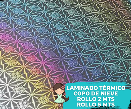 Laminado Copo de Nieve 32cms ancho (2.4 Micras)