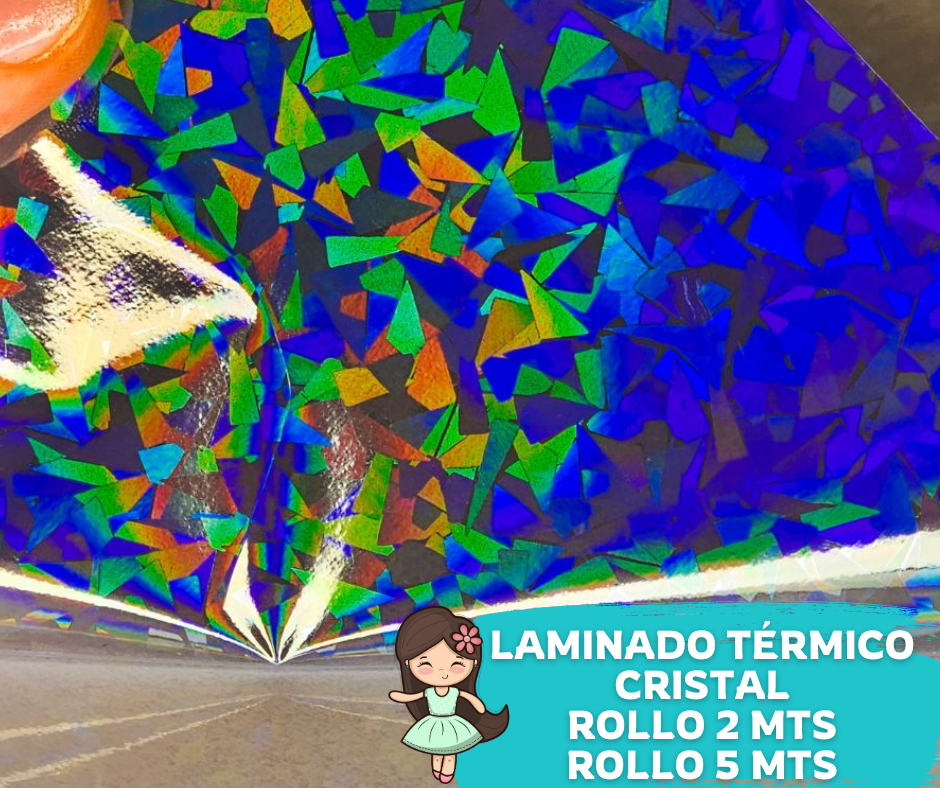 Laminado Cristal (Vidrio Roto) 32cms ancho (2.4 Micras)