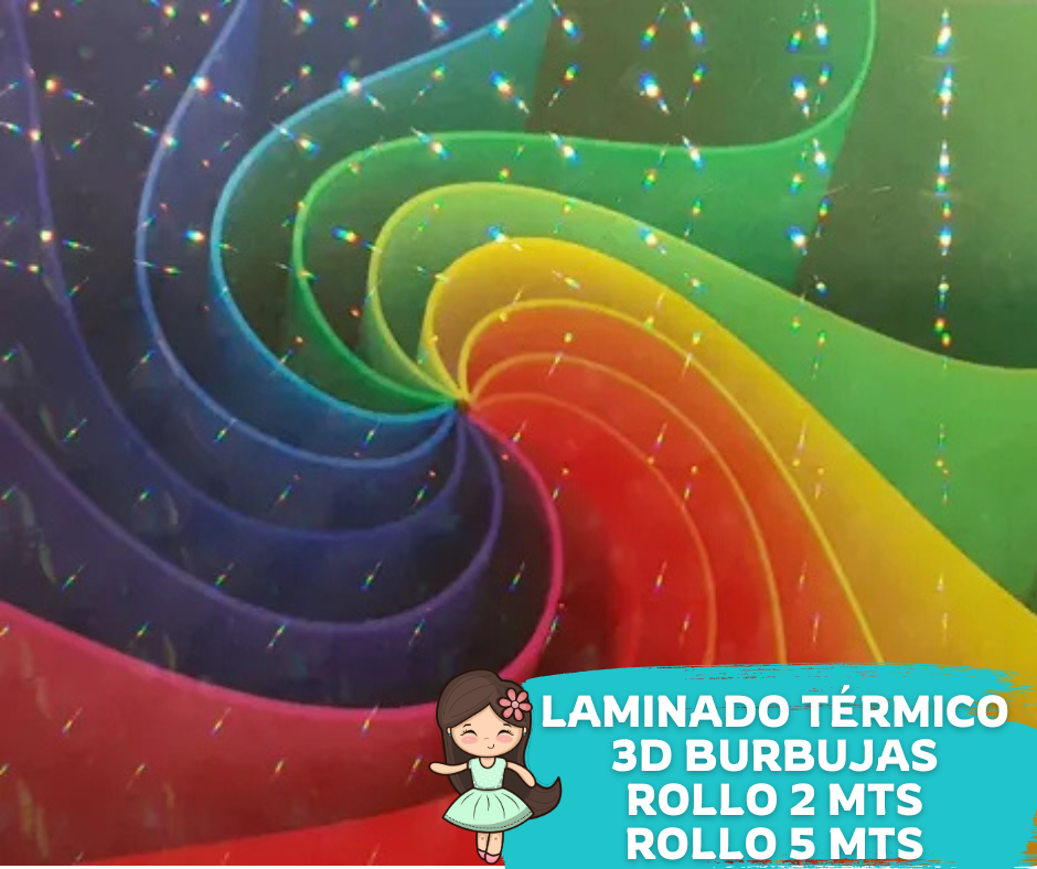 Laminado 3D Burbujas 32cms ancho (2.4 Micras)
