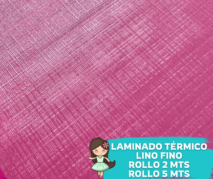 Laminado Lino Fino 32cms ancho (2.4 Micras)