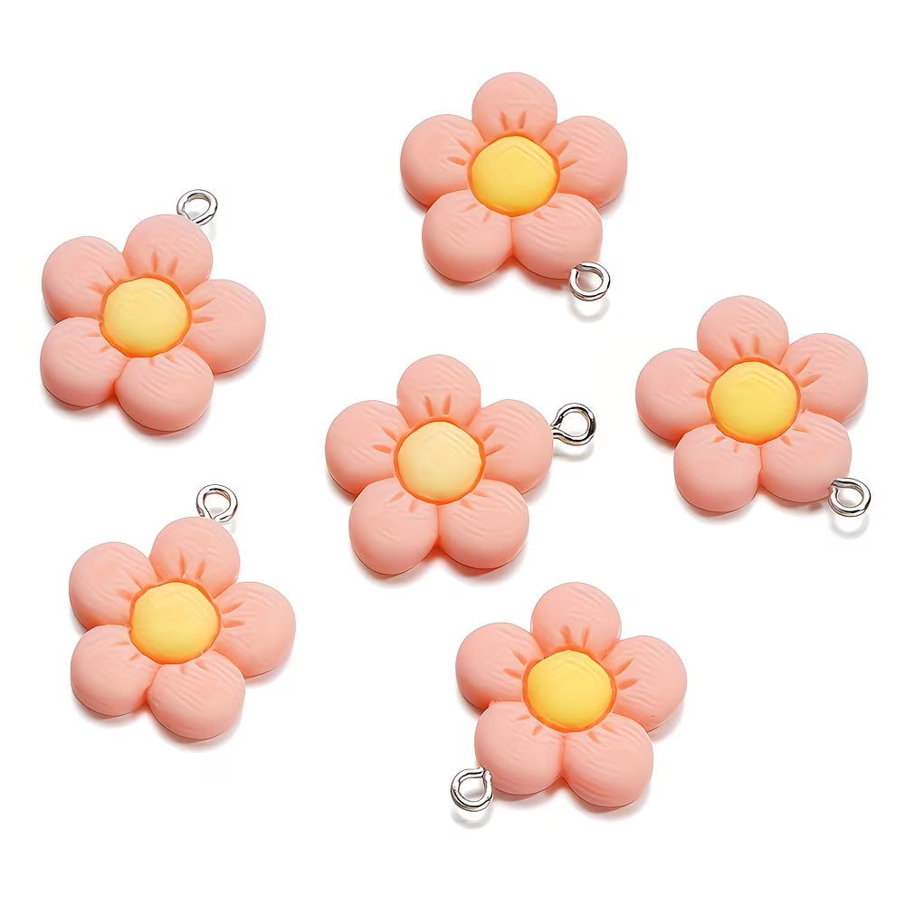 Dije Flor Pastel 6 Unidades
