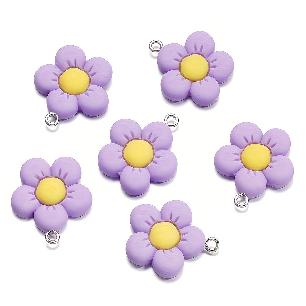 Dije Flor Pastel 6 Unidades