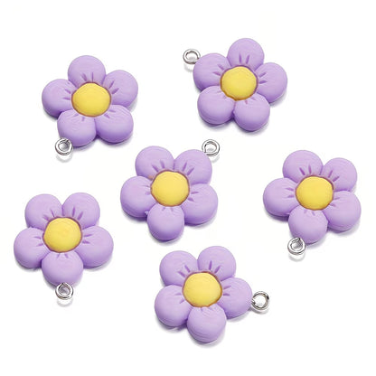 Dije Flor Pastel 6 Unidades