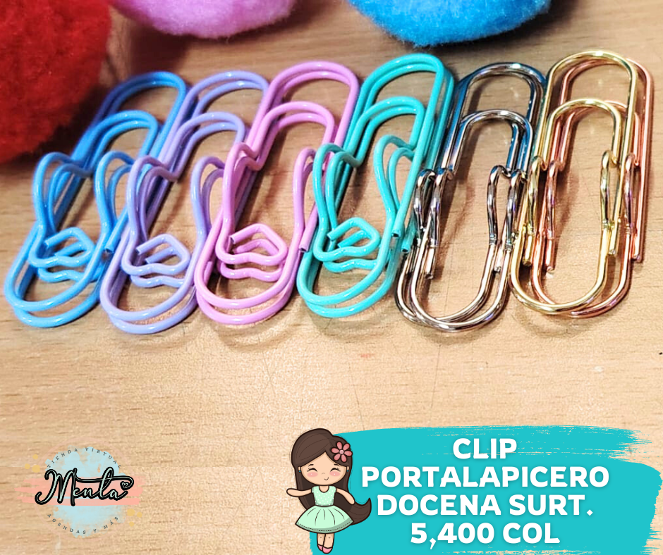 Clips Portalapicero Pack Docena
