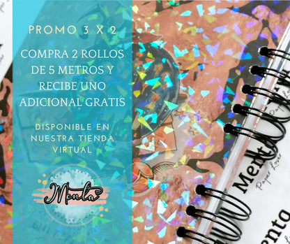 Laminado Cristal (Vidrio Roto) 32cms ancho (2.4 Micras)
