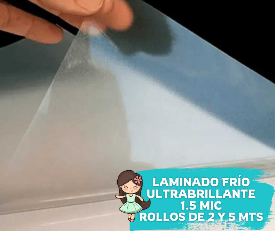 Laminado Ultra Brillante 32cms ancho (1.5 Micras)