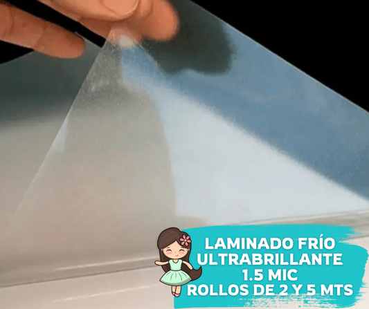 Laminado Ultra Brillante 32cms ancho (1.5 Micras)