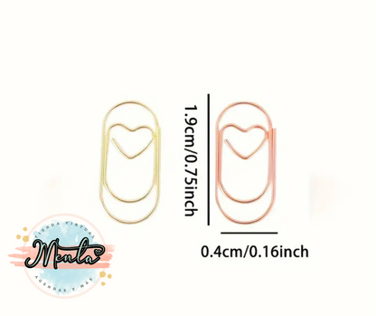Clips Corazón Mini Docena