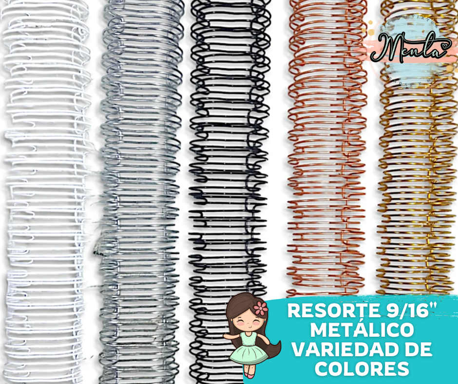 a-Resorte 9/16" Metálico Paso 2:1