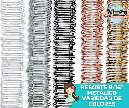 a-Resorte 9/16" Metálico Paso 2:1