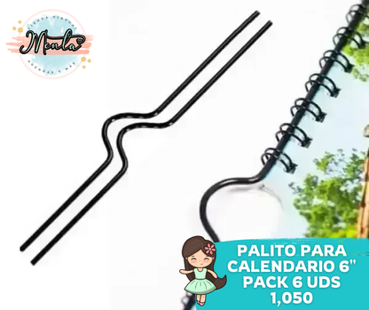 Palito Colgante 6" Paq.6 Unidades
