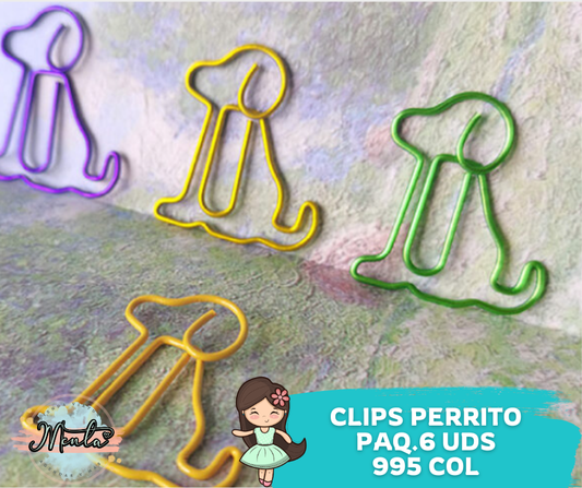 Clips Perrito 6 Unidades