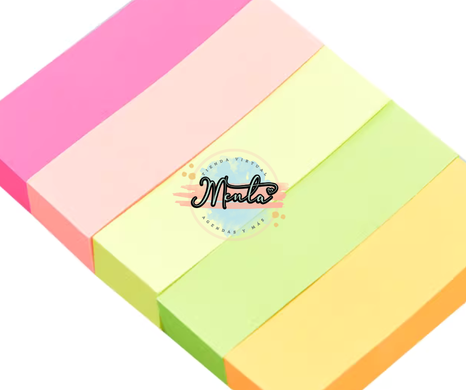 Notas Adhesivas 5 Pack Med:5x1.5 cms