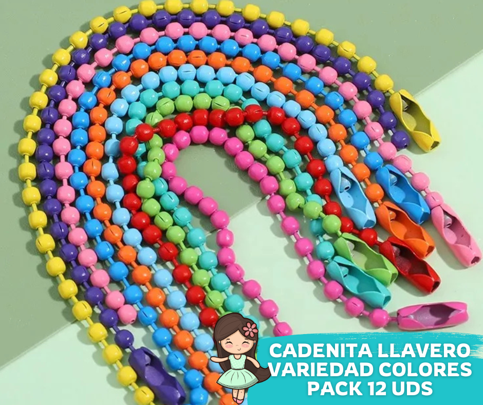Cadenitas para llavero 12Pack
