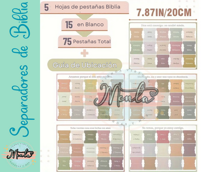 Pestañas Adhesivas Separador de Biblia