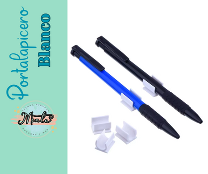 Clip Portalapicero Blanco Adhesivo 5 Unidades