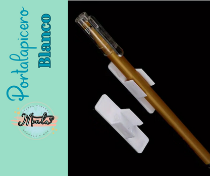 Clip Portalapicero Blanco Adhesivo 5 Unidades