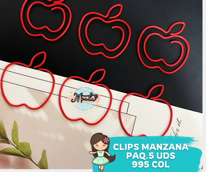 Clips Manzana 5 Unidades
