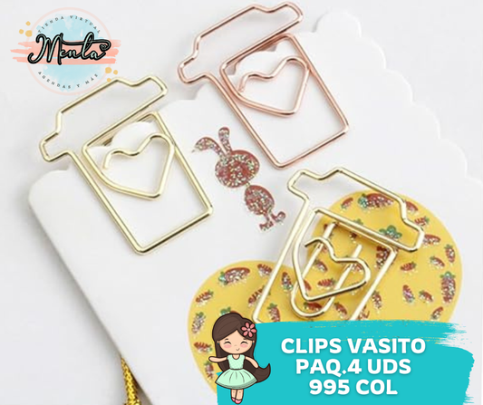 Clips Vasito 4 Unidades