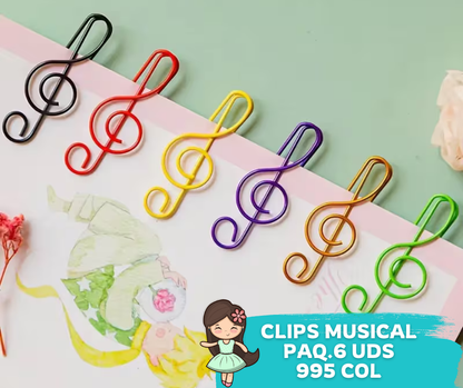 Clips Musical 6 Unidades
