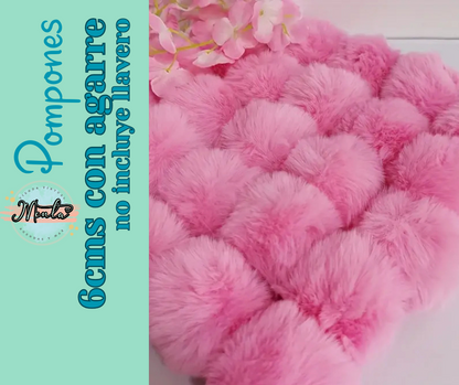 Pompones Peluditos 6cms