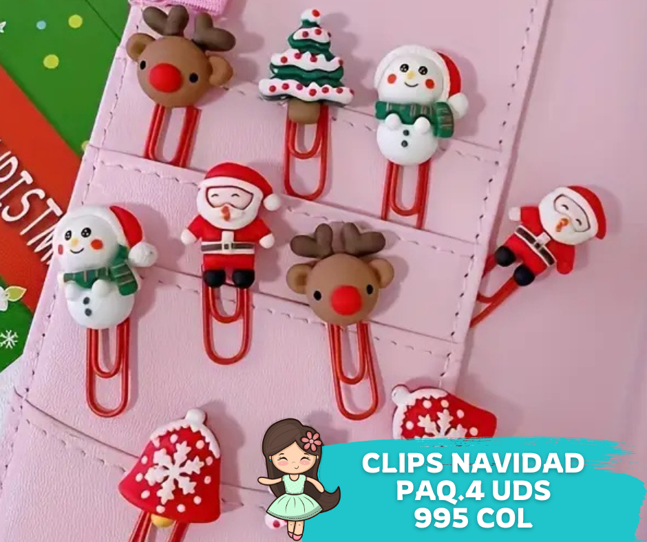 Clips Navidad 4 Unidades