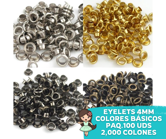 Eyelets Básicos 4MM para Crop a Dile (100U)
