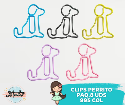 Clips Perrito 8 Unidades