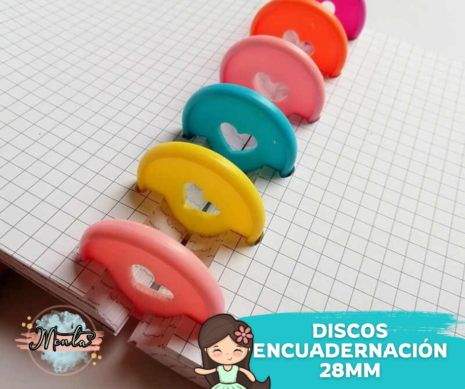 Discos Corazón 28mm Pack 10Uds