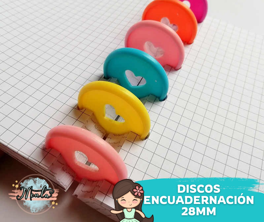 Discos Corazón 28mm Pack 10Uds