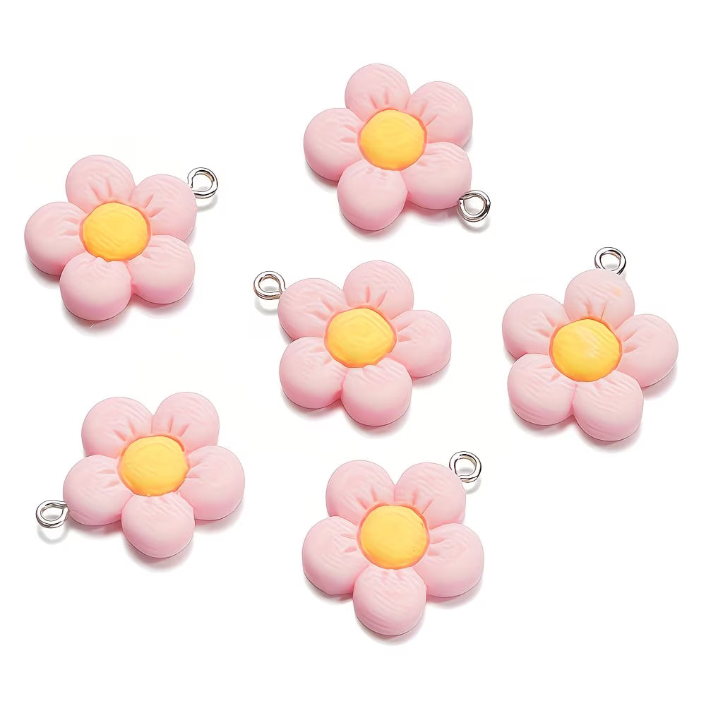 Dije Flor Pastel 6 Unidades