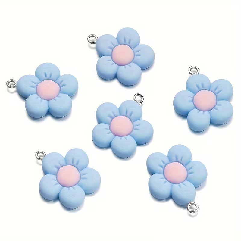 Dije Flor Pastel 6 Unidades