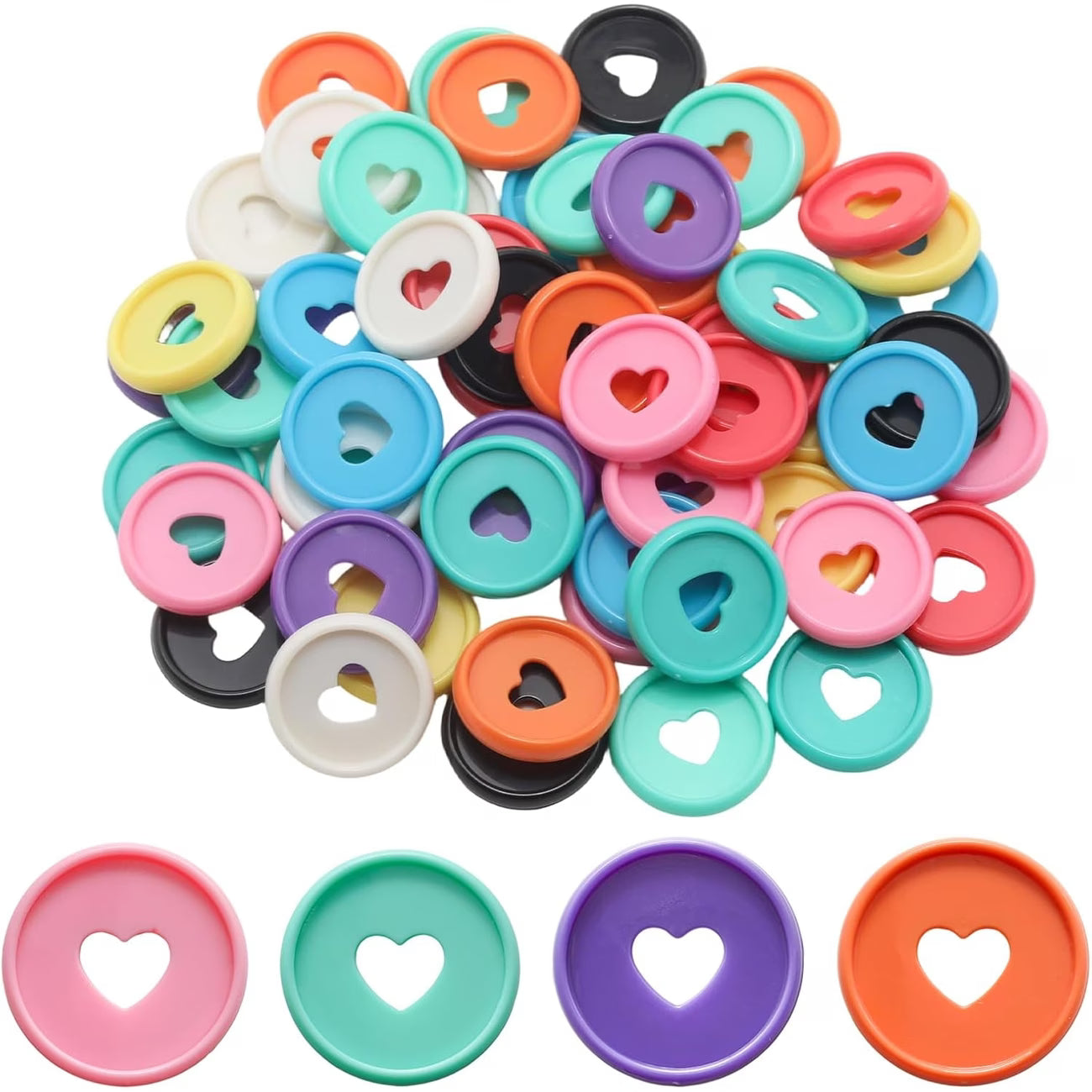 Discos Corazón 28mm Pack 10Uds